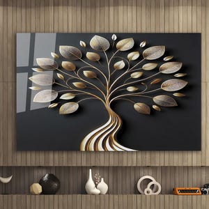 Tempered Glass Wall Art | Tree of Life Glass | Special Design Glass Decor | Tree of Life Decor| Large Wall Art | Wall Hangings | Home Decor
