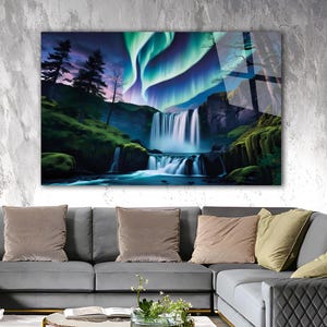 Aurora, Northern Lights, Northern Lights Canvas, Northern Lights Wall Art, Aurora Wall Decor, Huge Canvas, Aurora Borealis Northern Lights
