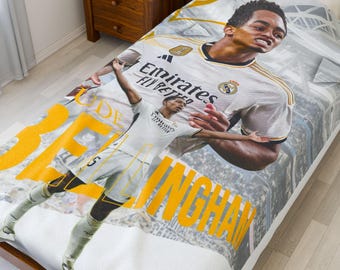Jude Bellingham Madridista Velveteen Plush Blanket | Real Madrid, Hala Madrid, Football Fans, England Player , Midfield