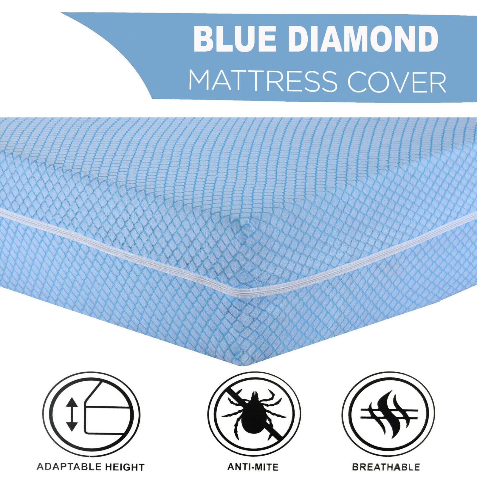 Premimum High Quality Blue Mattress Zip Cover Mattress Etsy UK
