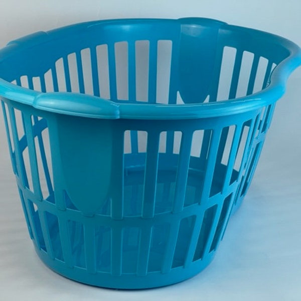 Plastic Laundry Basket Hamper 34 Littre Sorting Storage Basket Flexible Handle Clothes Bin Bucket for Bedroom & Bathroom Housewarming Gift.