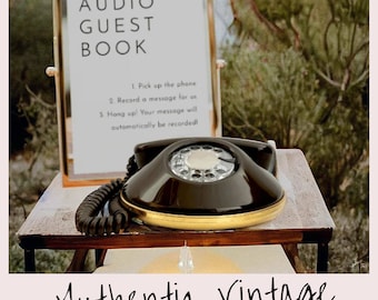 Audio Guestbook AUTHENTIC VINTAGE Re-usable Recorder Wedding Phone Ljud gästbok Audio-gastenboek Livre d'or audio Audio-Gästebuch