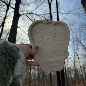 Longaberger Pottery Cookie Mold Love Angel Series 1995 Made in the USA Cookie Mold Collection Candy Chocolate Mold Wall Decor Hostess Gift