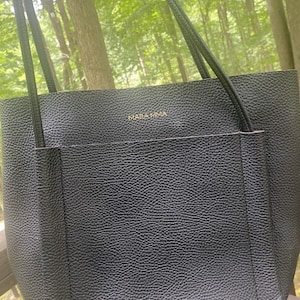 Mara MMA Vegan Leder Schwarz Riemchen Tasche Geldbörse