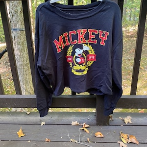 Mickey mouse crop sweatshirt discount