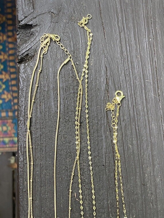 Ladies Minimalist Gold Tone Necklaces Excellent C… - image 2