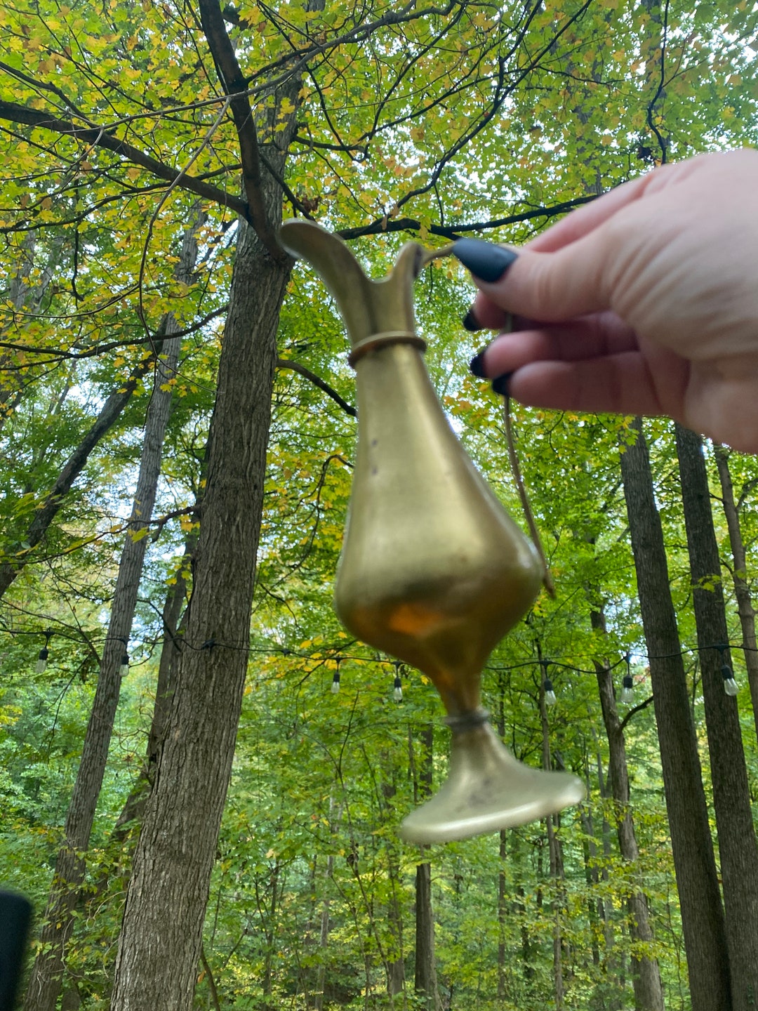 Brass Vintage Water Pitcher Vessel Wine Decanter Flower Vase Etsy