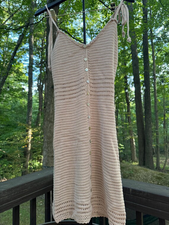 Olive & Oat Sand Mini Dress Crochet Beachy Mini Cover up Casual Spaghetti  Strap - Etsy UK