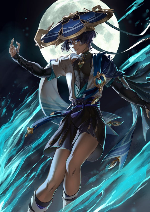 Wanderer Scaramouche Poster Print Genshin Impact
