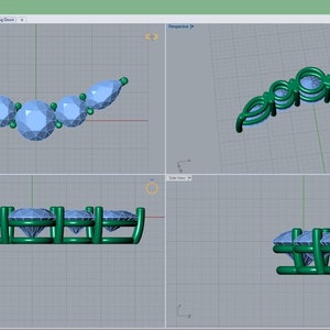 Elegant 5 Stone Drop Diamond Necklace Round and Pear Shape CVD Diamonds