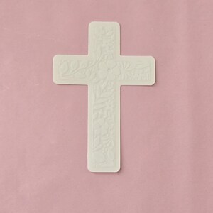 Floral Cross Clear Sticker | Christian Decal | Religious Sticker | Journal Sticker | Floral Sticker for Laptop | Bottle | Phone