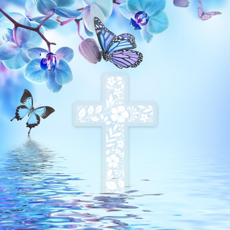 Floral Cross Clear Sticker | Christian Decal | Religious Sticker | Journal Sticker | Floral Sticker for Laptop | Bottle | Phone