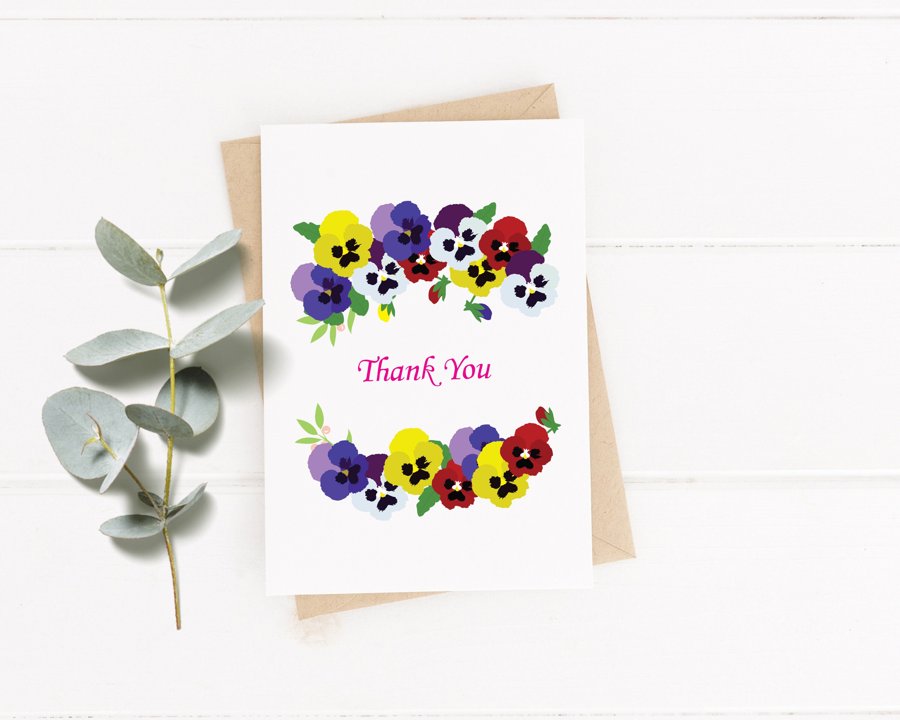 Thank You Digital Printable Card, Printable Card, Digital Download Card ...