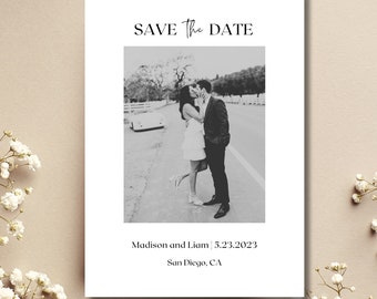 Minimalist Save the Date Template | Printable & Text Message | Digital Download | Simple Save the Date, E-Invite, Editable, Instant Download