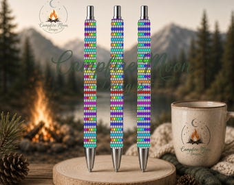 Rainbow Ombre 3MM/ SS10 Rhinestone Pen Template