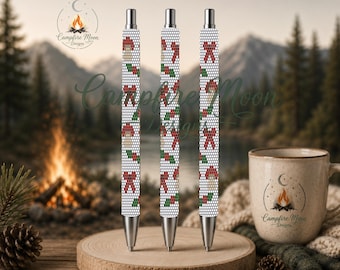 Holiday Mushrooms 2MM/ SS6 Rhinestone Pen Template