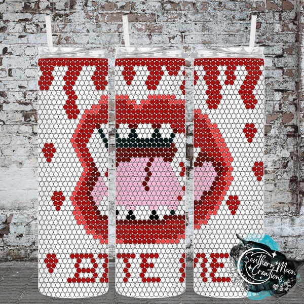 Bite Me 5MM/ SS20 Rhinestone Tumbler Template