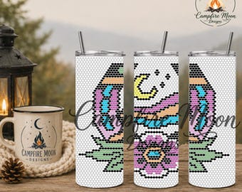 Horseshoe Moon 4MM/ SS16 Rhinestone Tumbler Template