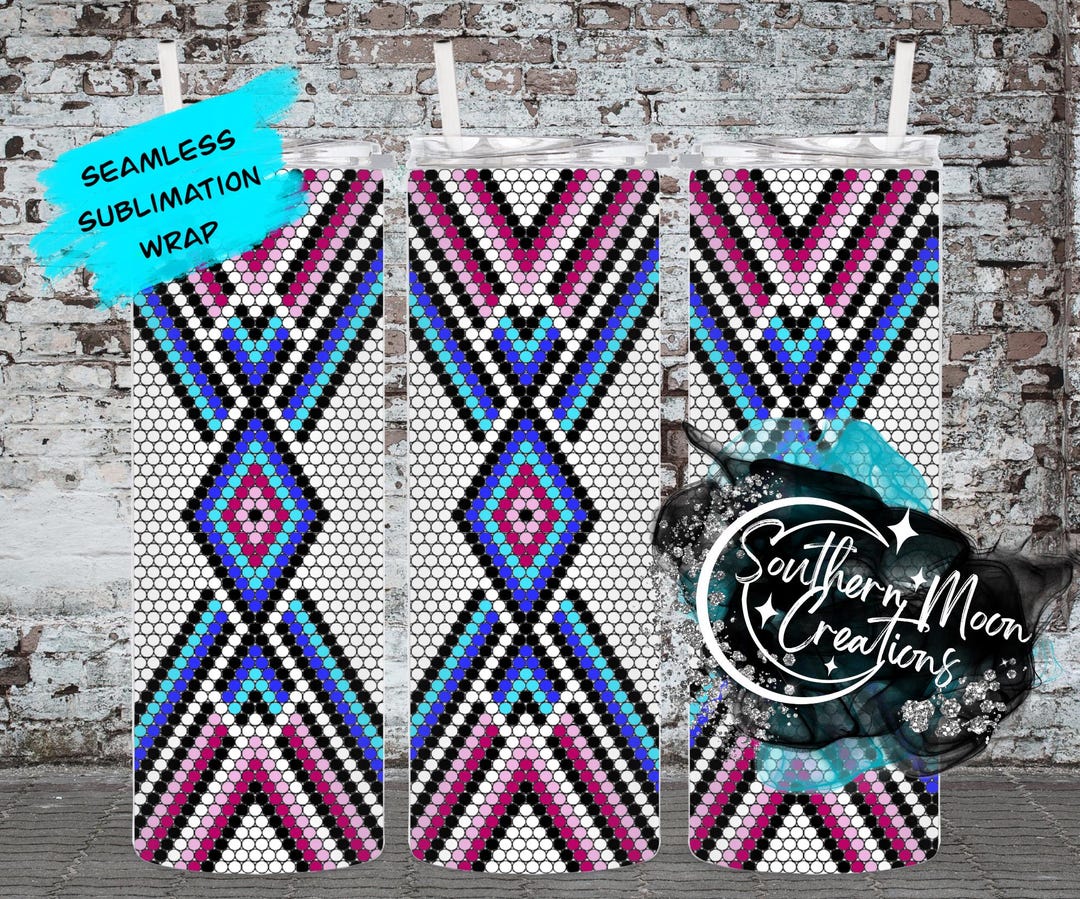 Diamond Aztec 4MM/SS16 Seamless Sublimation Rhinestone Template - Etsy