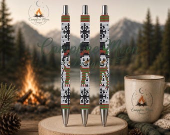 Christmas Snowman 2MM/ SS6 Rhinestone Pen Template