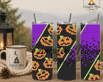Pumpkin Ombre 5MM/ SS20 Rhinestone Tumbler Template