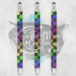 Neon Checker 3MM/ SS10 Rhinestone Pen Template