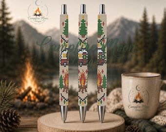 Christmas Camping 2MM/ SS6 Rhinestone Pen Template