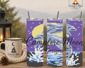 Moonlight Dolphins 4MM/ SS16 Rhinestone Tumbler Templates