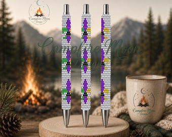 Fleur-de-lis 3MM/ SS10 Rhinestone Pen Template