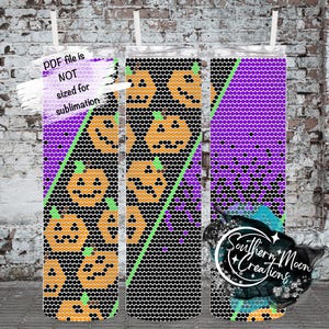 Pumpkin Ombre 4MM/ SS16 Rhinestone Tumbler Template