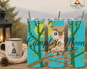 Woodland Owl 5MM/ SS20 Rhinestone Tumbler Template