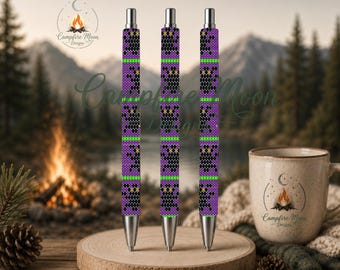 Halloween Spiders 3MM/ SS10 Rhinestone Pen Template