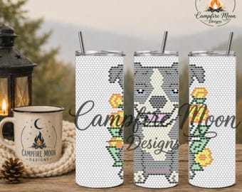 Cute Pup 4MM/ SS16 Rhinestone Tumbler Template
