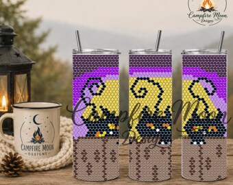 Black Cats 5MM/ SS20 Rhinestone Tumbler Template