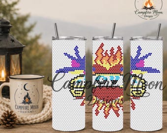 Love Tattoo 4MM/ SS16 Rhinestone Tumbler Template
