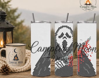 Screaming Killer 4MM/ SS16 Rhinestone Tumbler Template