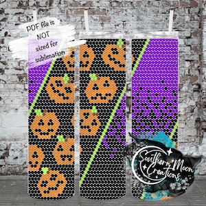 Pumpkin Ombre 5MM/ SS20 Rhinestone Tumbler Template
