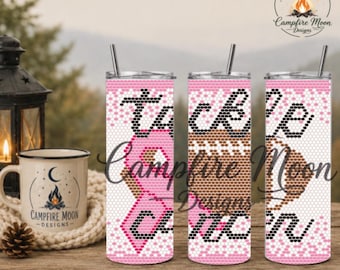 Tackle Cancer 4MM/ SS16 Rhinestone Tumbler Templates