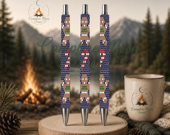 Gingerbread Man 3MM/ SS10 Rhinestone Pen Template