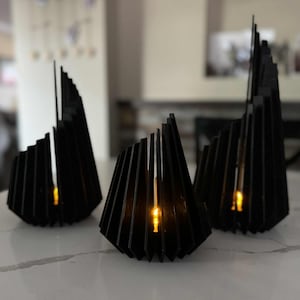 Wooden Tea Light Candle Holder Home Decor