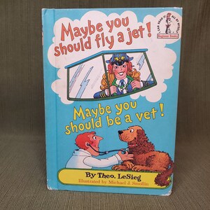 1980 1st Edition Dr Seuss Vielleicht solltest du ein Jet fliegen vielleicht solltest du ein Tierarzt sein Lesieg gebunden