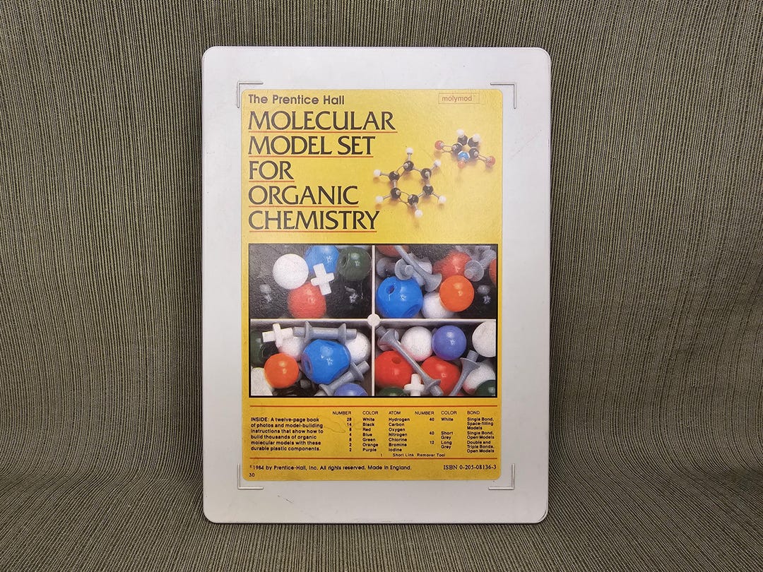 Vintage 1984 the Prentice Hall Molecular Model Set for Organic ...