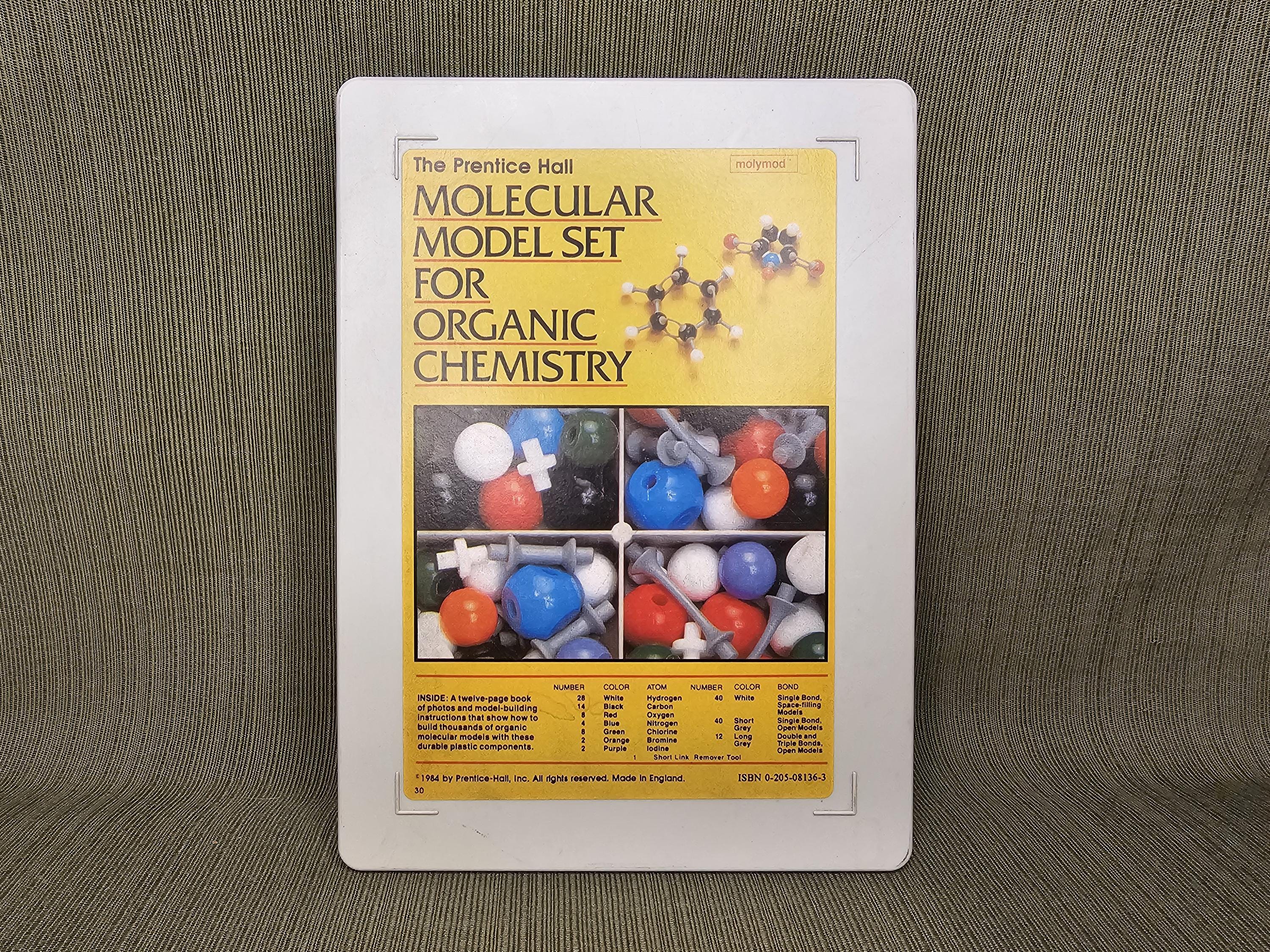 Vintage 1984 the Prentice Hall Molecular Model Set for Organic