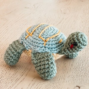 red-eared slider turtle crochet plush