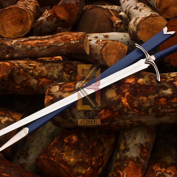 Handgefertigtes Glamdring Schwert Foe-Hammer und das Schleuderschwert von Gandalf Blue Edition
