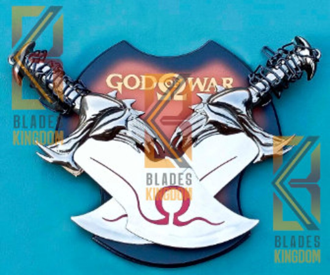 Hand Crafted God of War Blades of Chaos With Wall Plaque Etsy