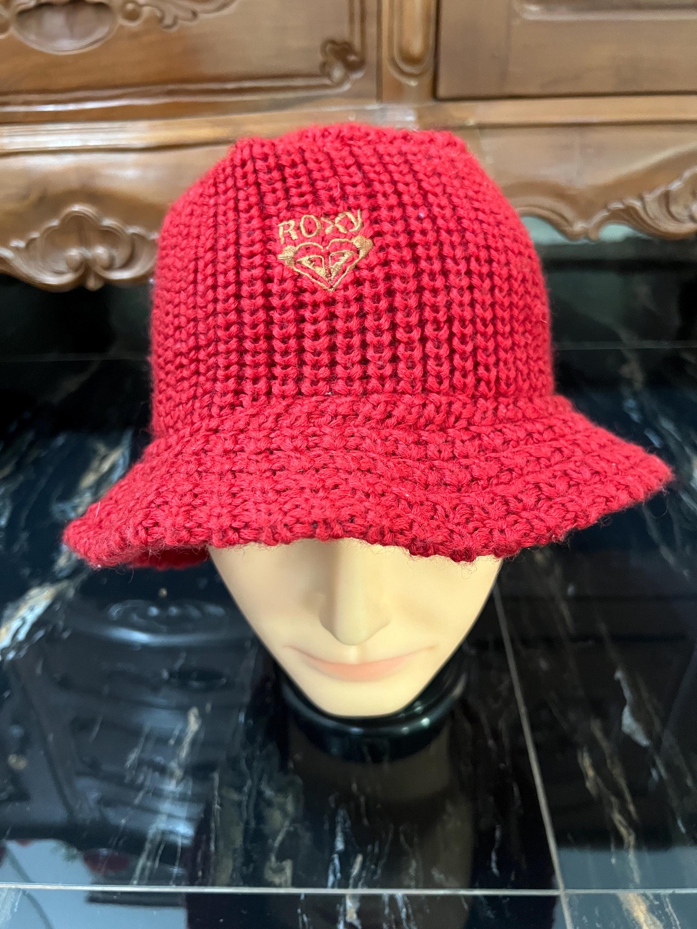 Y2K ROXY 100% Wool Bucket Hat Made In The USA Logo Tie Stitched EUC RARE Roxy Bucket Hat - Etsy main image 2
