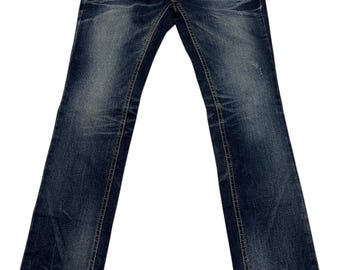 Lolita Jeans Size 25 Fits W29xl31 Japanese Low Rise Bootcut Denim