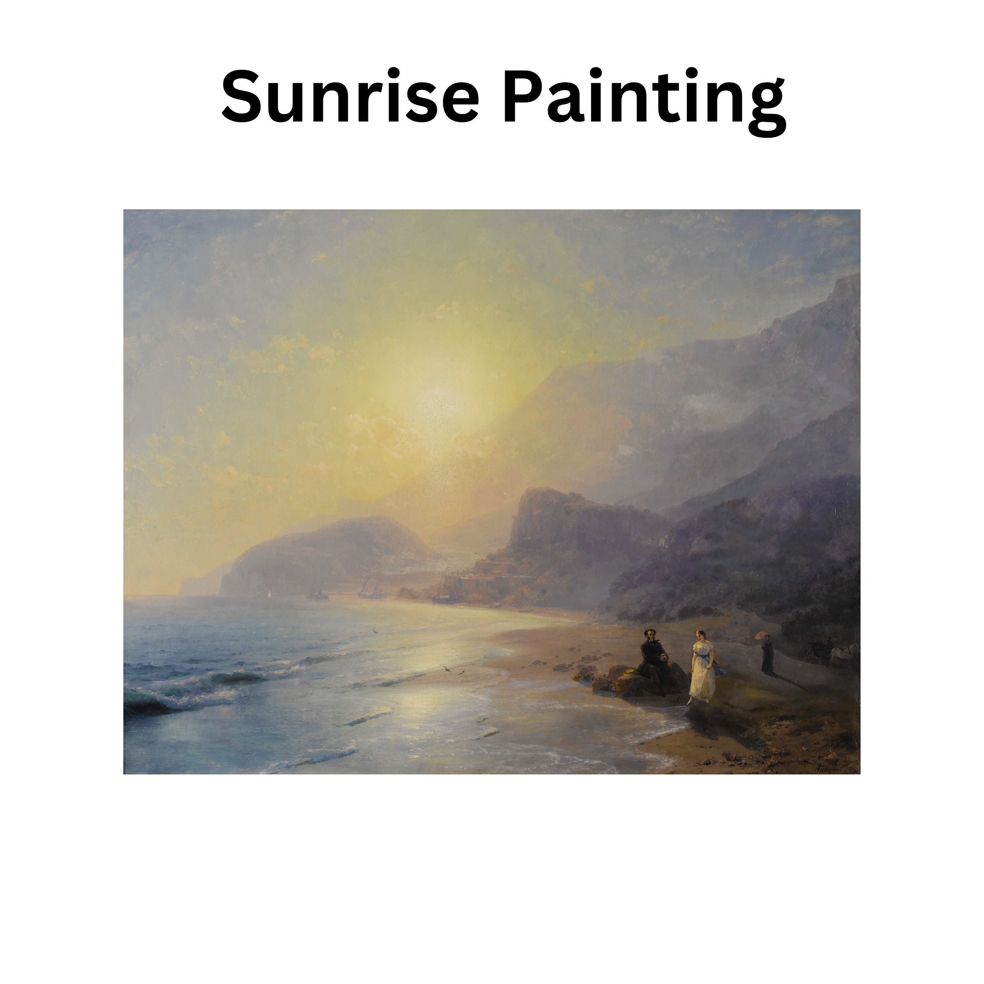 Sunrise Drawing.pdf Sunrise Painting PDF Instant Digital Download Image - Etsy