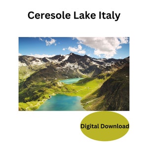 Ceresole Lake Italy PDF Instant Digital Download Image